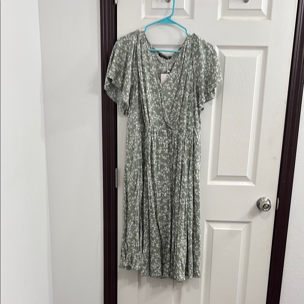Floral Green Dress